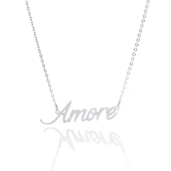 

Customized Stainless Steel Necklace Nameplate Choker Pendant English Name Jewelry Necklace AAA Quality 45 Fonts Necklace