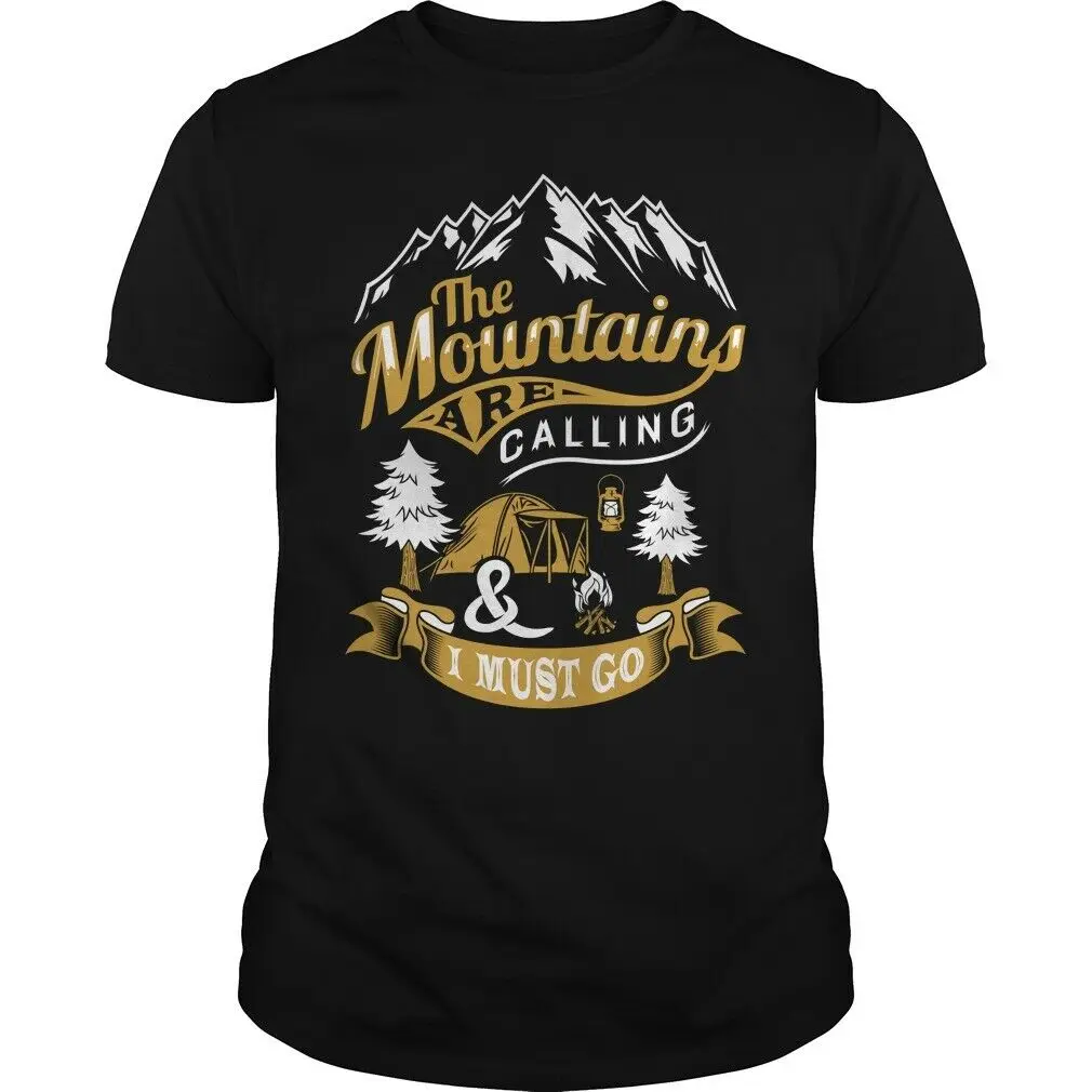 Футболка унисекс с надписью The Mountain is call And I Must Go 2019 | Мужская одежда