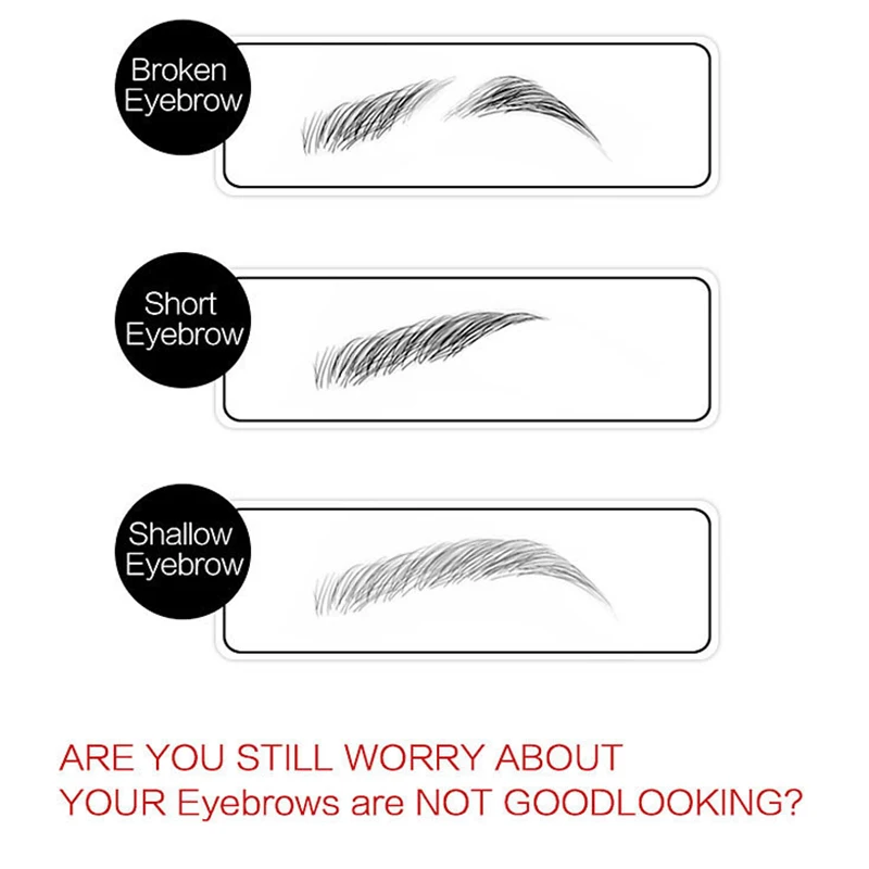 Waterproof Eyebrow Extension Cream 4D Gel Tint Pen Hair Fiber Enhancer Brush QS888 2