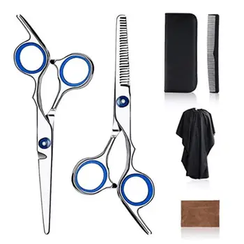 

Barber And Hairdressing Tool Set Flat Tooth Clipper Curved Finger Rest Scissors Is Highly Polished Sharp 1 Set