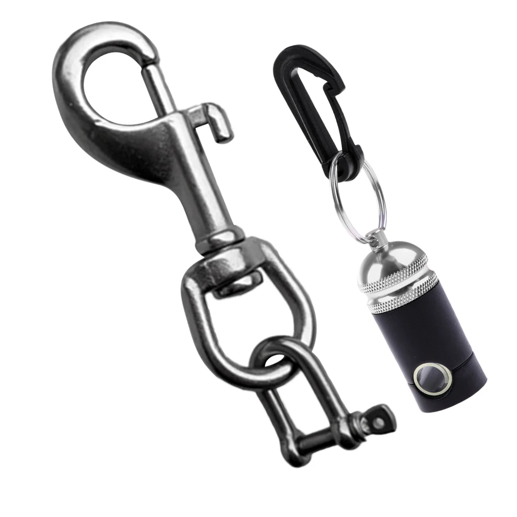 Diving  Snap Clip Ring Shackle Camera Torch Holder Hose Keeper Retainer