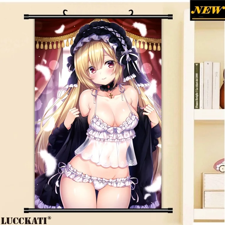 40X60 см Dengeki Moeoh бикини купальник бюстгальтер попка сексуальный лоли каплей мультфильм аниме Настенная картина плакат прокрутки холст живопись - Цвет: G
