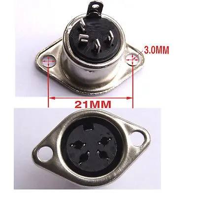 

DHL/EMS 250 PCS 4 PIN DIN Female Socket Panel Mount Connectors-A8