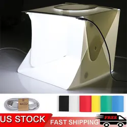 Mini Folding Light Box Photography Photo Studio Box Portable folding structure design with Dual LED Strip Lights & 6 Backdrops Mini Folding Light Box Photography Photo Studio Box Portable folding structure design with Dual LED Strip Lights & 6 Backdrops
