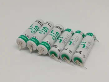 

12pcs/lot SAFT LS14500 AA 3.6V 2600MAH Thionyl Chloride Industrial lithium battery plc batteries With Two Tabs LS 14500