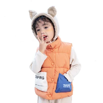 

OLEKID 2020 Autumn Winter Vest For Girls Cotton Warm Children Waistcoat 2-6 Years Kids Baby Boys Sleeveless Jacket Toddler Vest