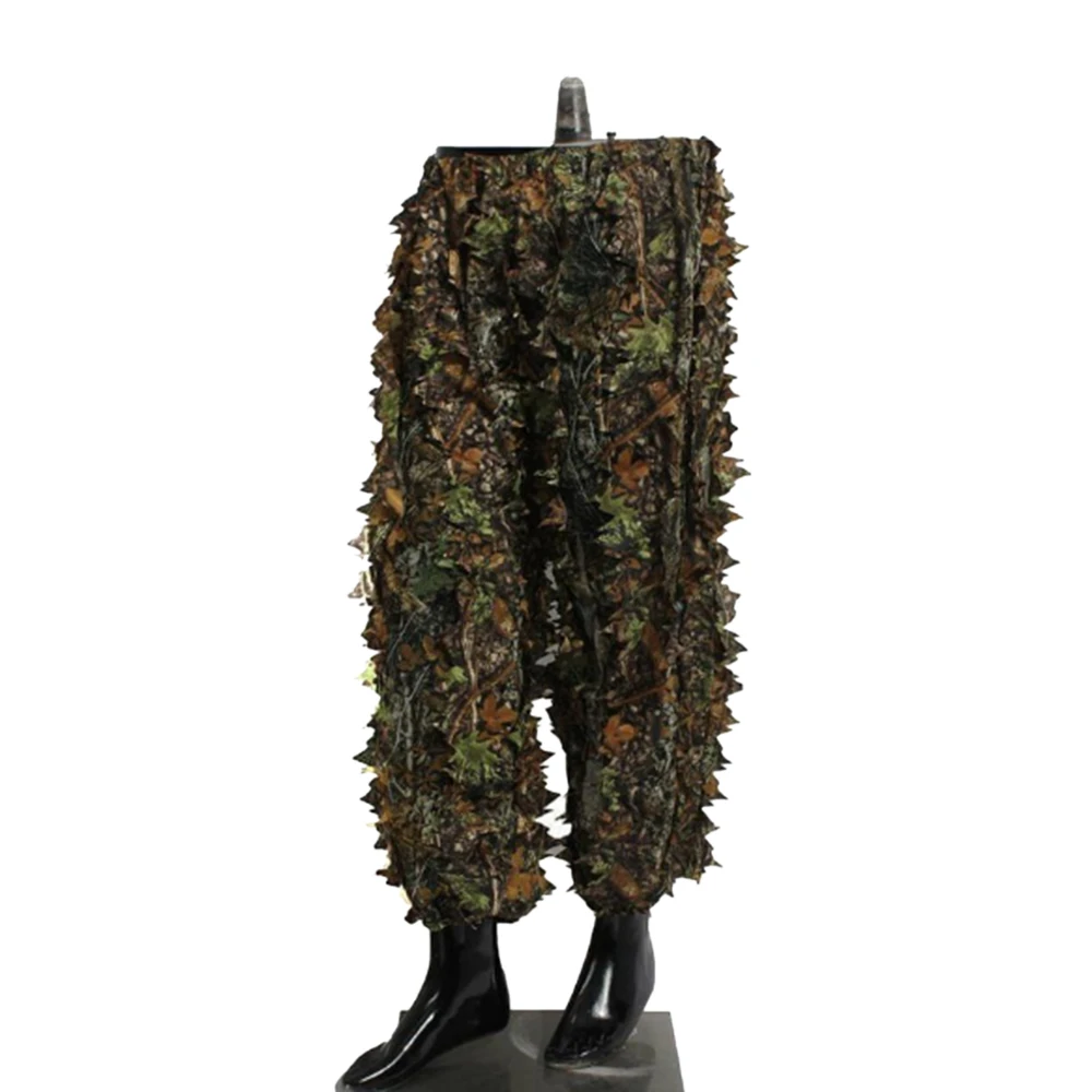 Мужской Камуфляжный костюм тактическая снайперская одежда 3D легкий Ghillie Leaf с