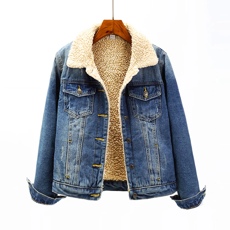 lambswool denim jacket