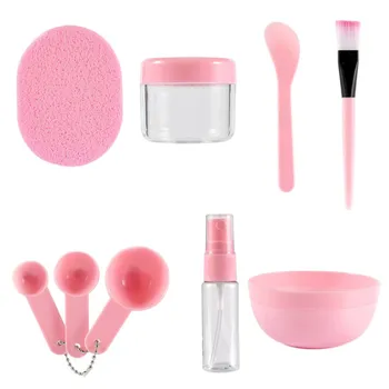

9 in 1 DIY Mask Bowl Brush Beauty Tool Homemade Stick Spray Bottle Measuring Spoon Make up Set Mixing Bowl
