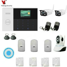 Yobang безопасность беспроводная домашняя сигнализация система непромокаемая сетевая камера видеонаблюдения синяя сирена движения PIR GSM wifi Alarmes наборы