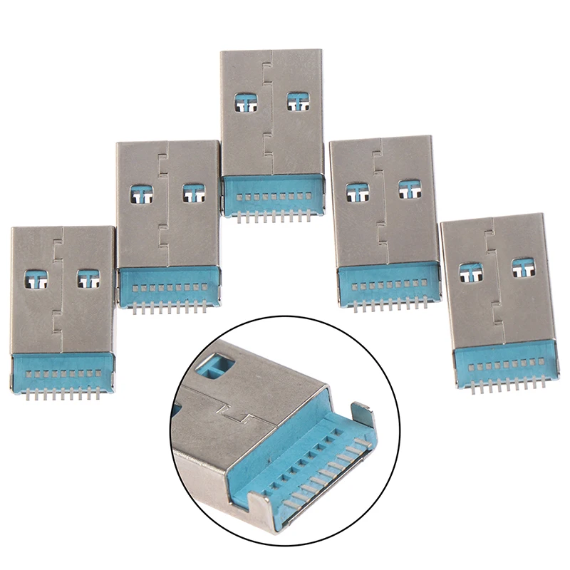 5PCS USB 3.0 A Type Male Plug Connectors High-speed Data Transmission Jack Charging Socket Soldering Dropshipping | Обустройство дома