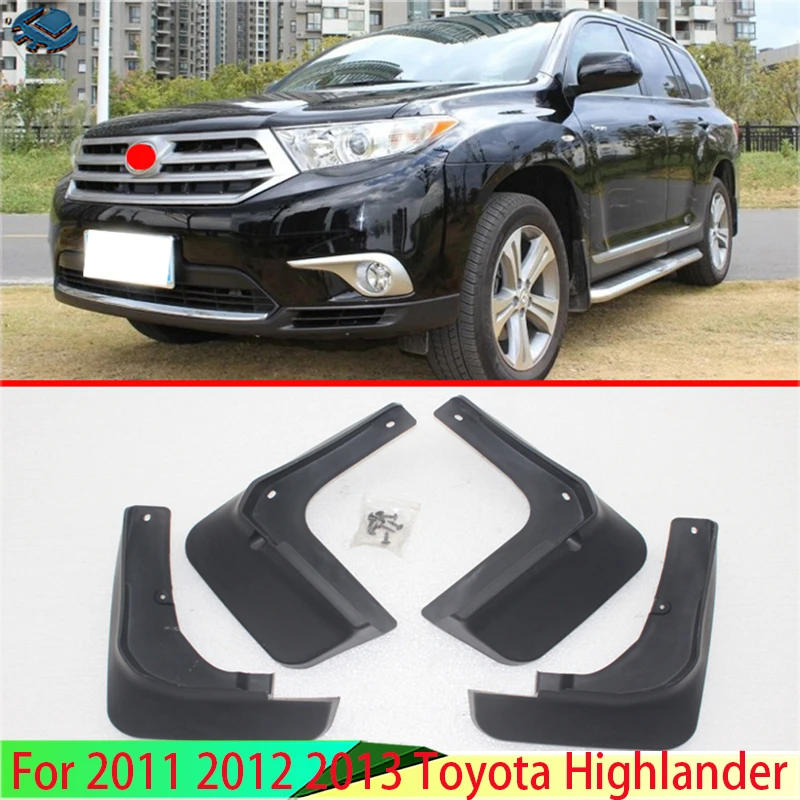 Set Car Mud Flaps For 2011 2012 2013 Toyota Highlander Kluger Mudflaps 