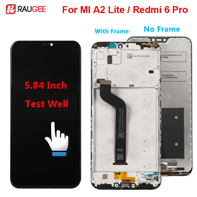 ЖК дисплей и дигитайзер для Xiaomi MI A2 Lite сенсорный экран в сборе сменный Redmi 6