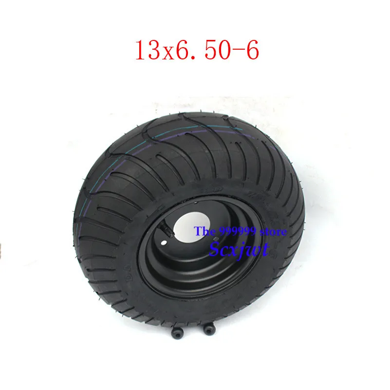 2 шт. картинг детская коляска ATV UTV 13X6. 50-6 дюймов бескамерное колесо шины с ступицей