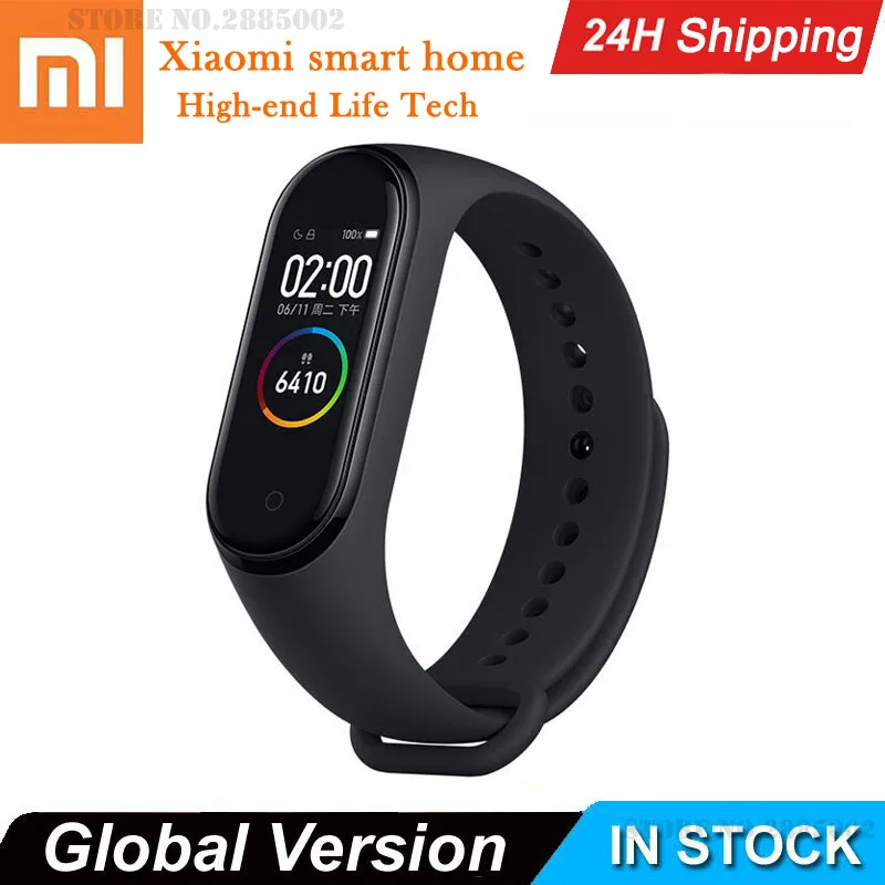 

Global Version Xiaomi Mi Band 4 Smart Miband 4 Color Screen Bracelet Heart Rate Fitness Music Bluetooth 5.0 Waterproof SmartBand
