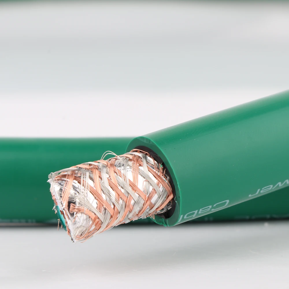 Hi End 2328 5N Посеребренная оплетка из чистой меди кабель питания переменного тока 11AWG