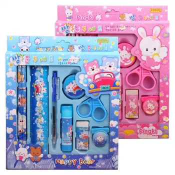 

9-Piece Stationery Loaded Stylish Appearance Children'S Stationery Set Gift Primary School Stationery Gift Box