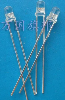 

Free Delivery. LED light-emitting diodes, 3 mm white hair color green Green light 70 yuan 1000 only