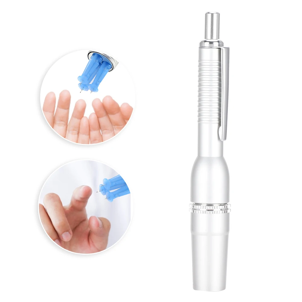 Three Head Metal Blood Lancing Pen Puncture Massage Stick Lancet For