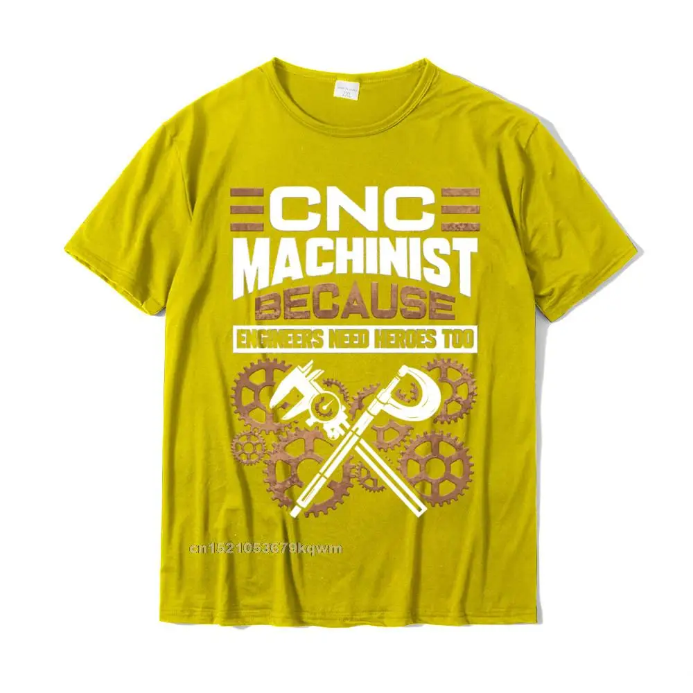 Family Fitted Slim Fit Tops Tees Round Neck Mother Day Pure Cotton Short Sleeve Top T-shirts for Men Printed On Tee Shirt CNC Machinist Operator Machining Pullover Hoodie__4187 yellow