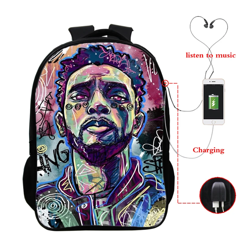 

Chadwick Boseman Back To School Backpacks Mochila Designer Backpack 16 Inch College Student Teenager School Bags Back Pack