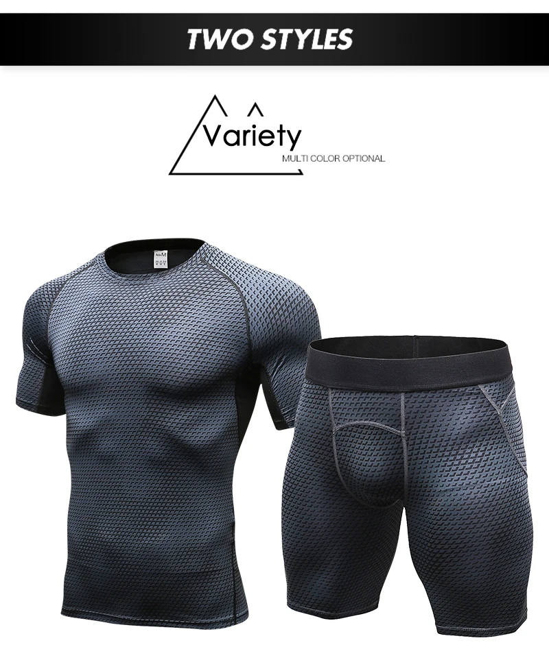 Yuerlian компрессионный Мужской комплект для бега, одежда для занятий спортом, бегунов, тренировок, тренажерного зала, спортивный костюм для мужчин