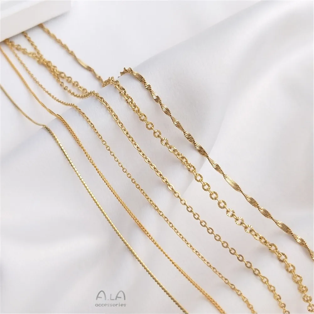 Titanium steel Ultra fine Clavicle O Side S Chain Fashionable lightweight luxury vacuum plated 18K gold necklace for women titanium steel ultra fine clavicle o side s chain fashionable lightweight luxury vacuum plated 18k gold necklace for women