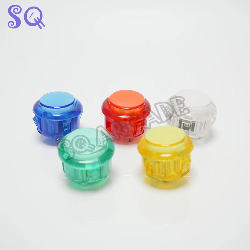 6pcs LED 5V Push Button Arcade Lighting 24mm/30mm Translucent Built-in Miro Switch for DIY Raspberry Pi MAME PC Pandora Cabinet miro