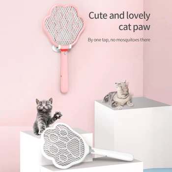 

Cat Claw Electric Mosquito Swatter Rechargeable Wall-mounted Mosquito Killer Pat Two-in-one Electric Mosquito Artifact