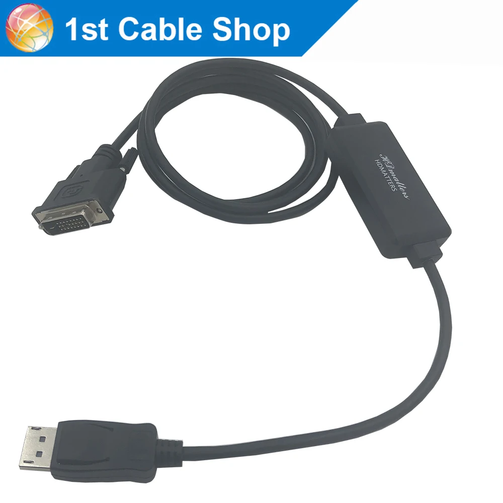 Активный Кабель конвертера DVI-Displayport 1 8 м DVI in-Displayport out для ПК ноутбука мониторинга