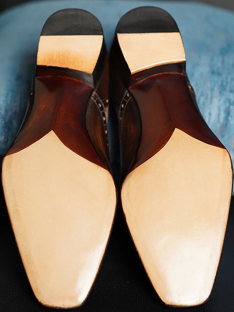 Black Leather Saddle Shoes - Fiddle-waist Soles - VLAD by Civardi