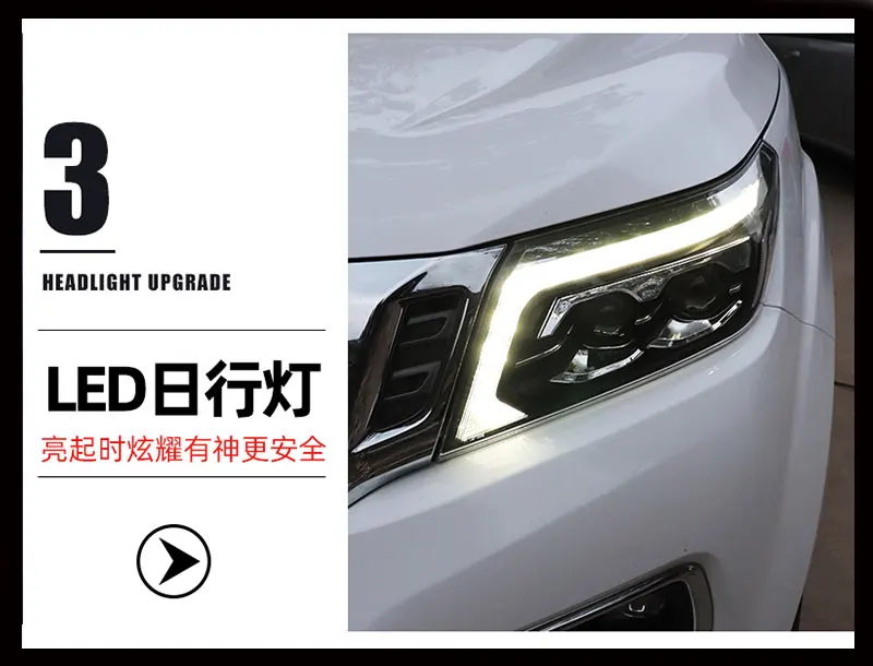 Автомобильные аксессуары светодиодная фара для Nissan NAVARA фары nissan NAVARA фара все светодиодный налобный фонарь+ Динамический токарная обработка, Новинка
