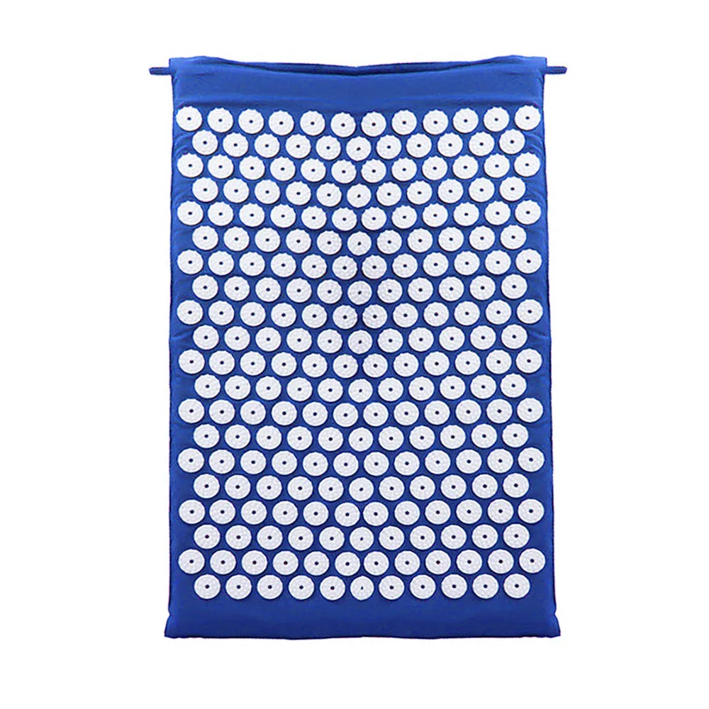 blue Massager mat Традиционный акупунктурный акупрессуровый коврик массажер снимает стресс боль в спине и Теле шеи шип коврик подушка акупрессурный коврик - Цвет: blue Massager mat