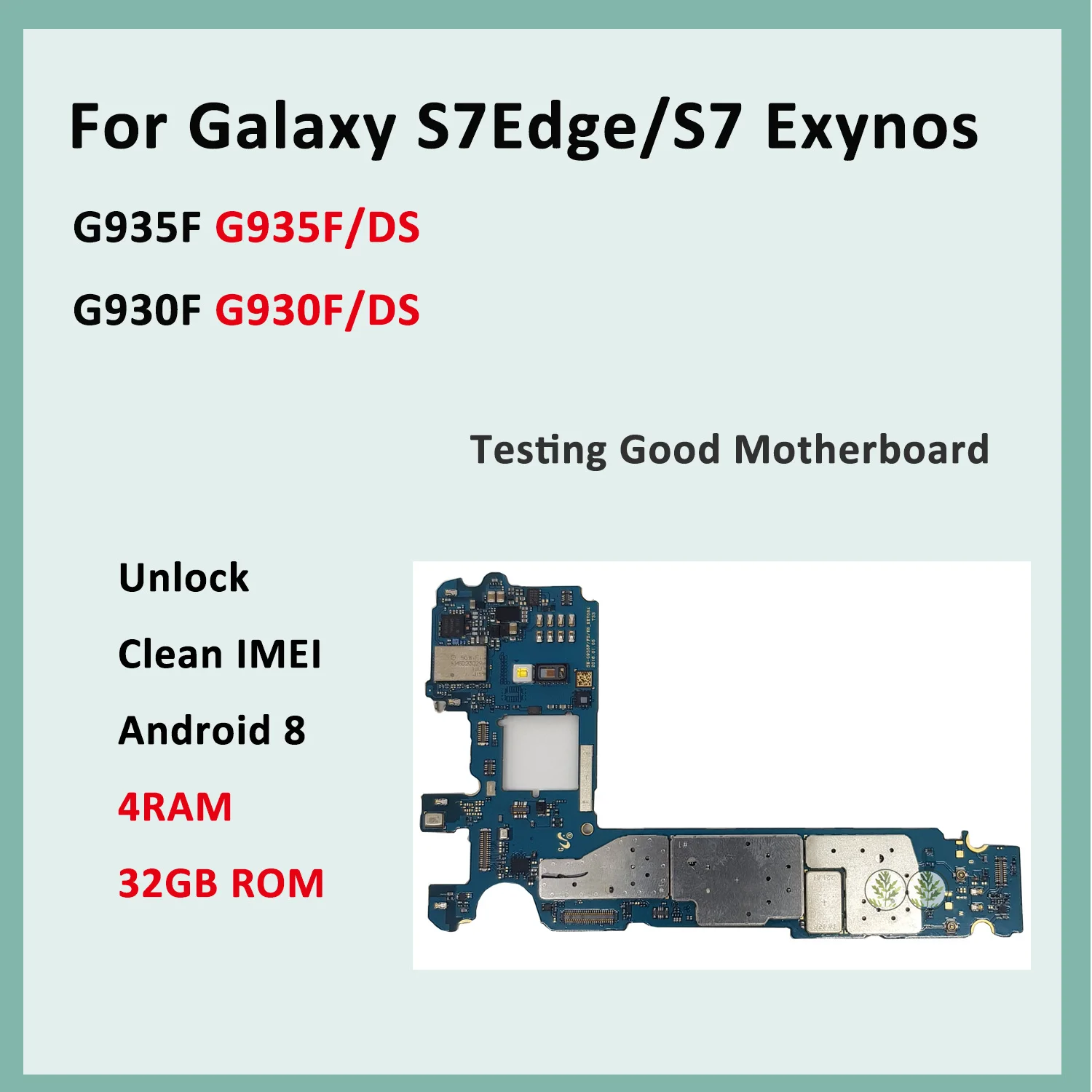 Scheda madre principale sbloccata da 32GB per Samsung Galaxy S7 Edge SM-G935F 