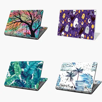 

Halloween Pattern Skeleton Witch Hat Grave laptop sticker skin for MacBook HP Acer Dell ASUS Lenovo