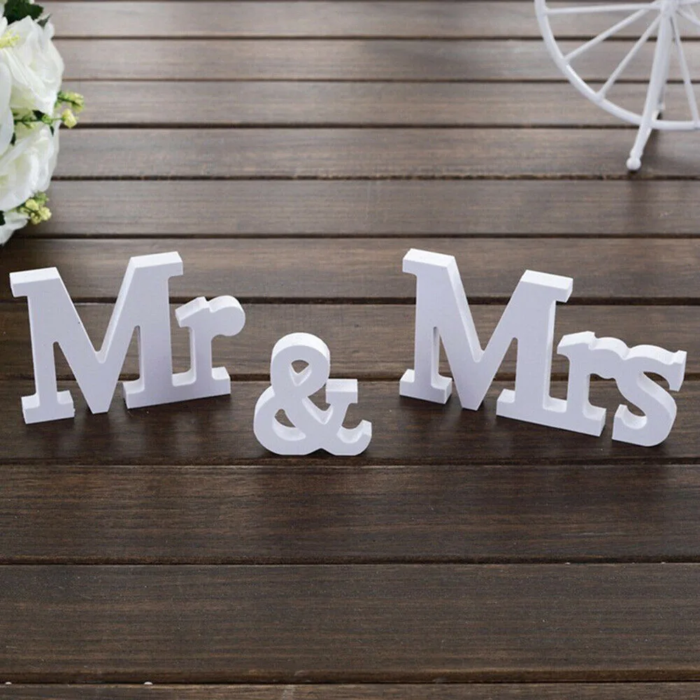 Украшение для свадебного приема знак Mrs and Mr деревянный буквенный орнамент украшение стола TUE88