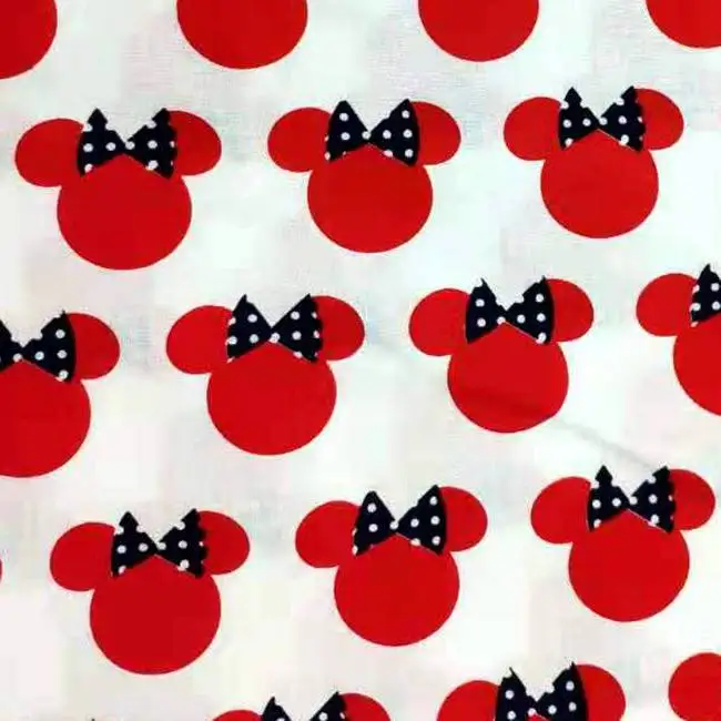 100*110 см Классическая хлопковая ткань с Минни для детского лоскутного шитья, подушки, Наволочки, шитье ручной работы, Tissus