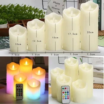 

Multi Color Changing Electronic Candle Remote Control Flicker LED Tea Light Battery Operated Night Lamp Xmas Wedding Party Light