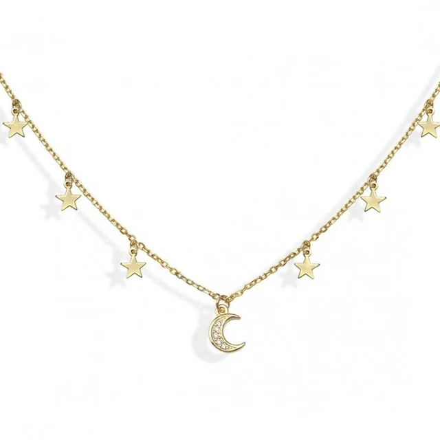 BOAKO Necklace 925 Sterling Silver Jewelry For Women 2020 Sequins Cadena Plata Fashion Jewelry Choker Crystal Gold/Silver #8.5 19