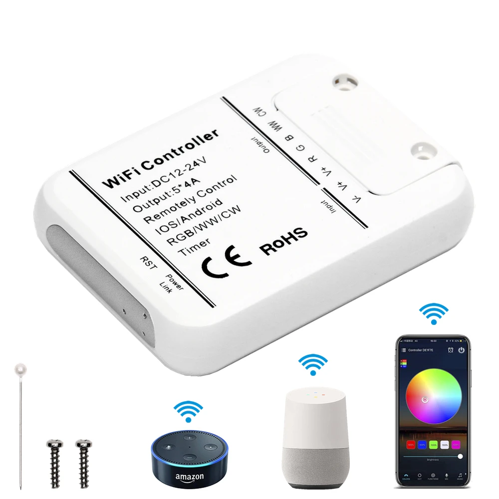 DC12V 24 в Wifi светодиодный контроллер RGB/RGBW/RGBWW светильник полоса музыка и режим