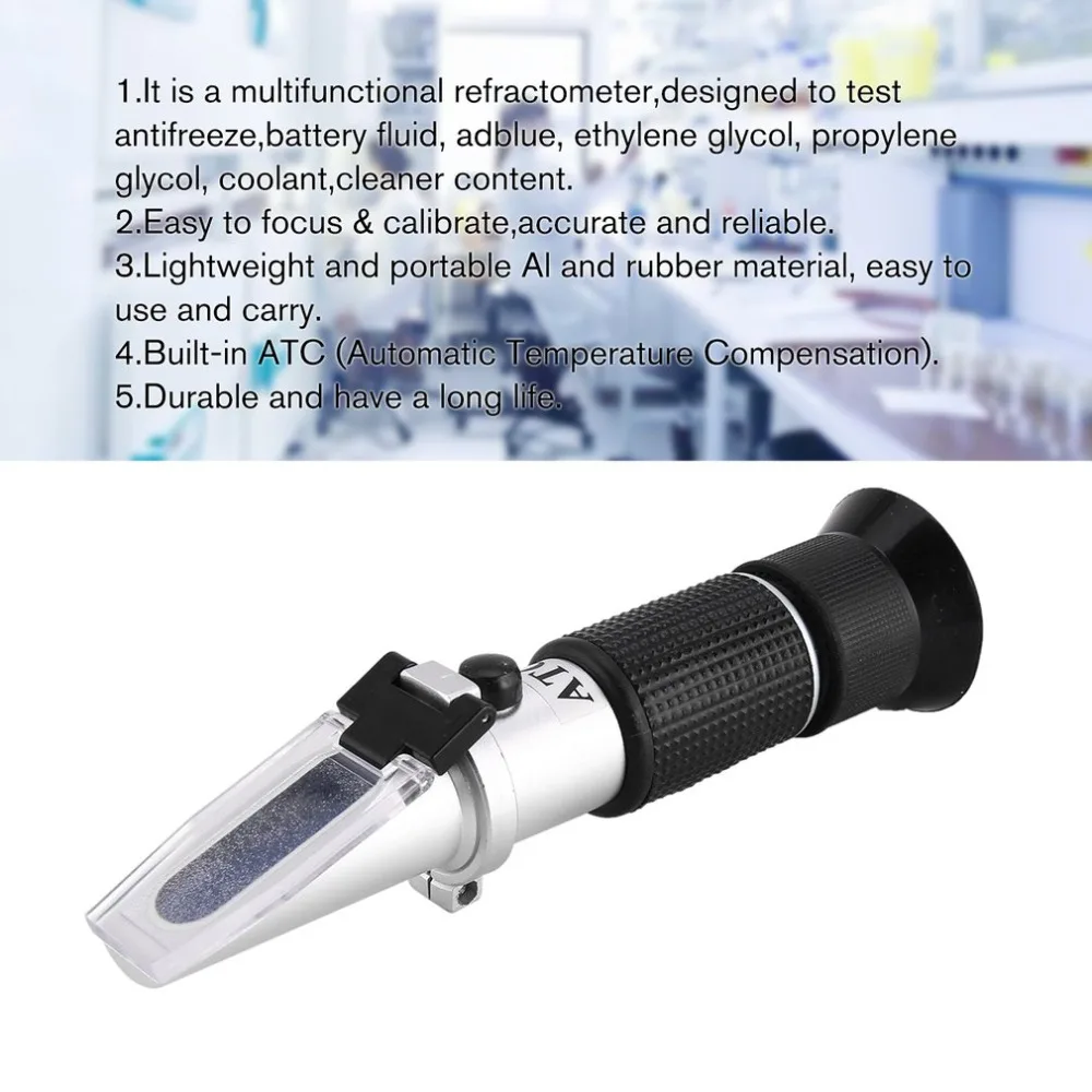 Ручной рефрактометр Adblue этилен гликоль антифриз батарея содержание жидкости хладагент очиститель метр мини ATC измерительный тестер