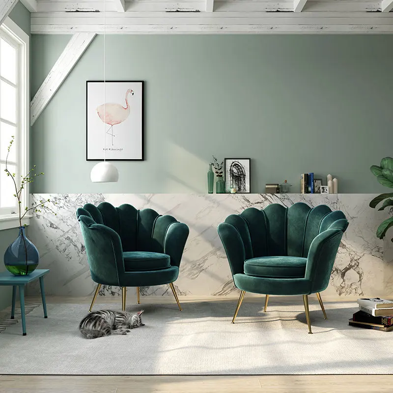 Nordic luxury livingroom chairs single sofa small apartment living room leisure fabric sofa bedroom balcony lazy chair L