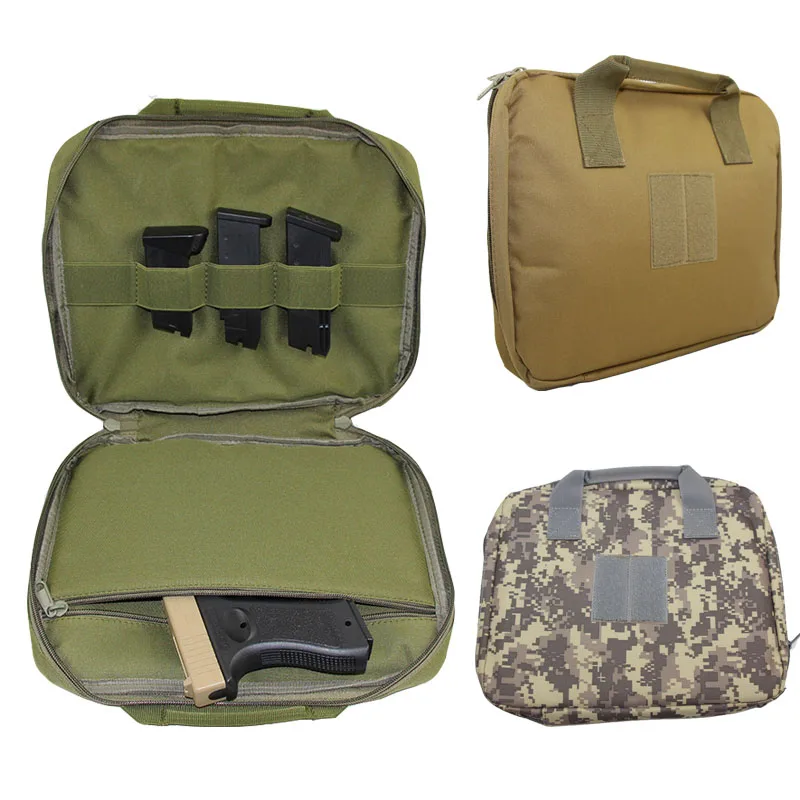 

Tactical HandGun Bag Pistol Carry Case with Magazine Pouch Portable Hunting Military Gun Holster Durable Padded Pistol Carrier