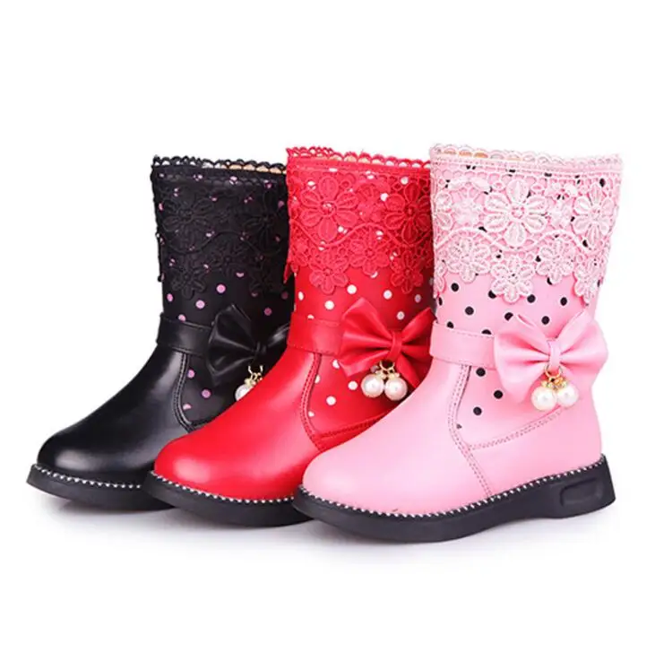 Winter Children Snow Boots Cowhide Girls Korean Design Boots Sport Shoes Leather Baby children boots