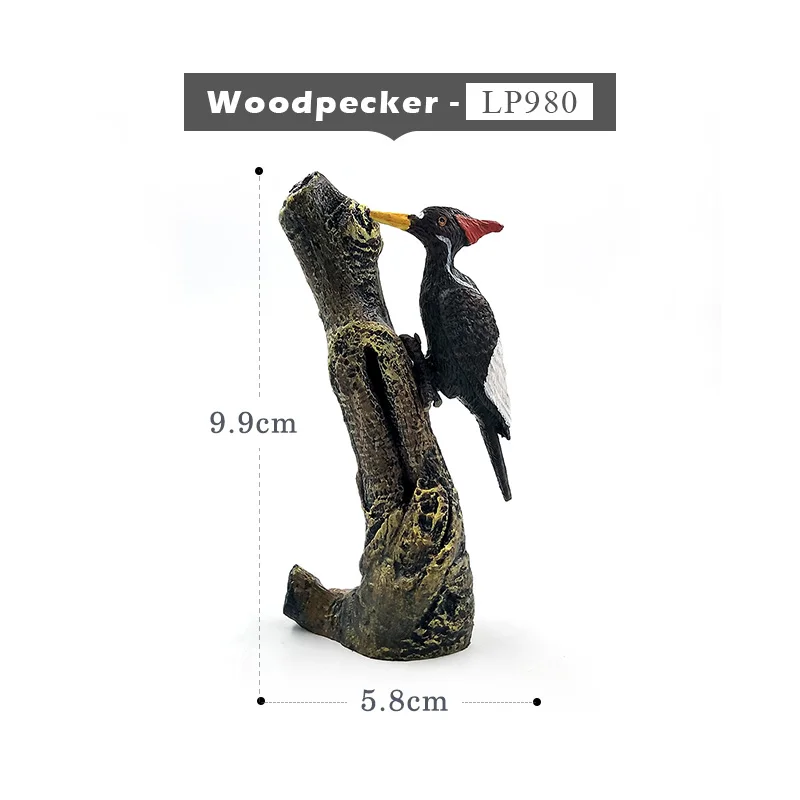 Woodpecker Имитация индейки птица курица ферма ПВХ Модель Животного Фигурка домашний декор миниатюрное украшение для сада в виде Феи современные аксессуары - Цвет: Woodpecker