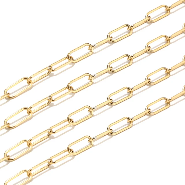 50pcs Stainless Steel 5cm Welded Extension Chain Gold Necklace Extender  Tail Chains for DIY Jewelry Making