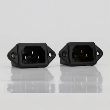 

2PCS unprinted 24K Gold / Rhodium plated IEC Inlet Mains Power Inlet Socket IEC Inlet AC socket