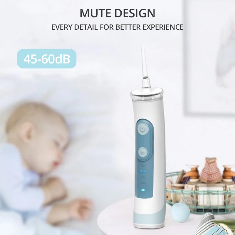  Oral Irrigator for Oral Care Portable Water Flosser with Pump 120PSI IPX7 Waterproof USB Rechargeab