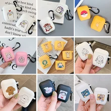 Милые Мультяшные беспроводные Bluetooth кожухи головных телефонов для Apple Airpods 2 гарнитура мягкий силиконовый защитный чехол для Airpod аксессуары