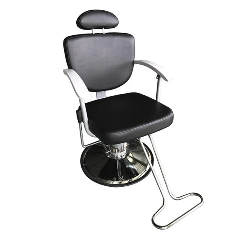 HZ8743 Профессиональный портативный гидравлический подъёмник мужской стул для парикмахерских черный ПВХ кожаный удобный и Профессиональный